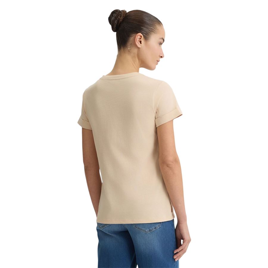 T-shirt in cotone con logo e strass da donna Liu Jo | TA5180JS923M9250